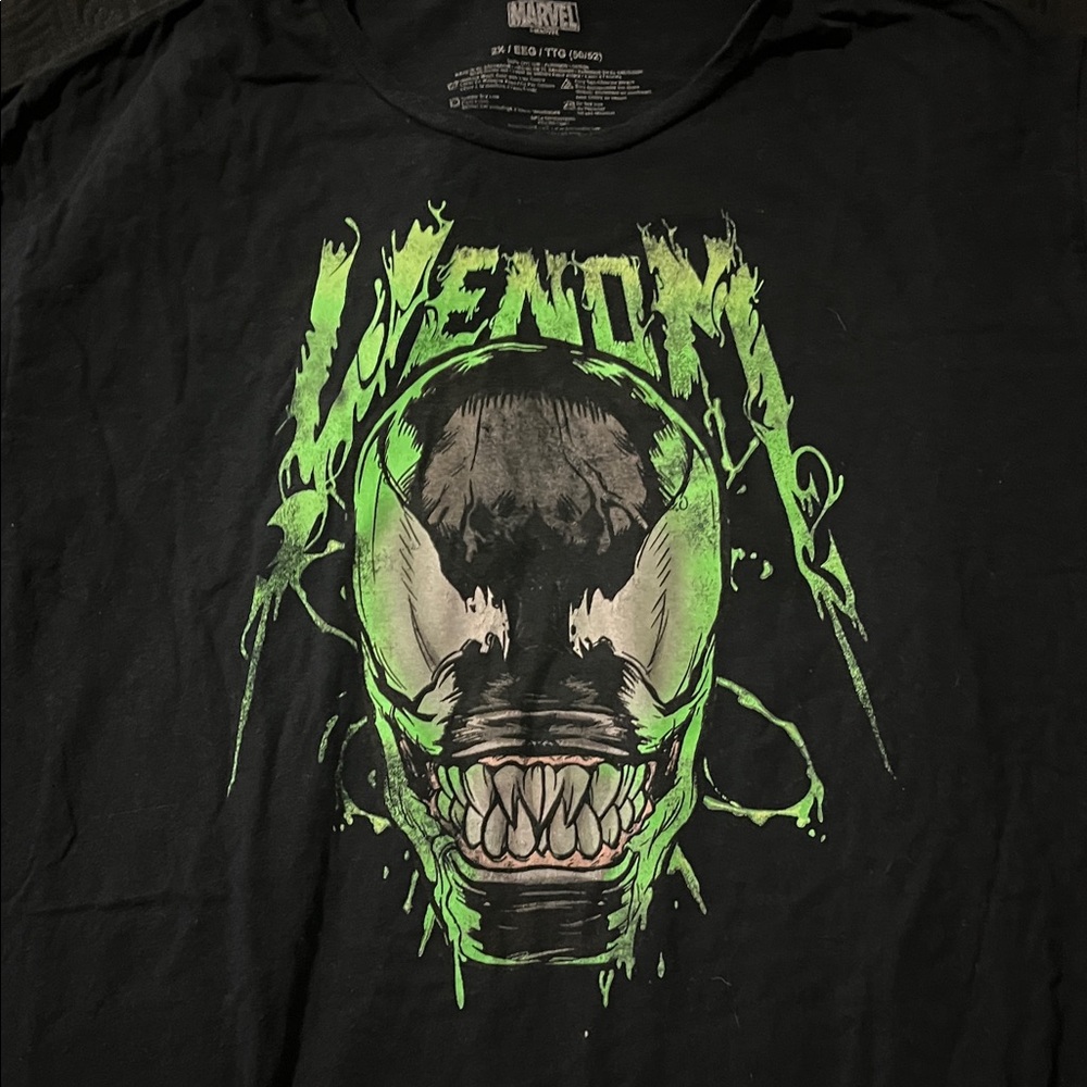 Marvel Venom Black and Neon Green Tee